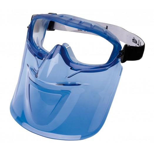 Visière protège visage de sécurité bleu pour masque protection ATOM